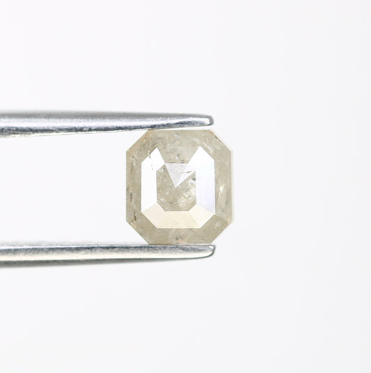 0.68 CT 5.20 MM Loose Grey Emerald Cut Natural Diamond For Engagement Ring - JayKrishna Diamond