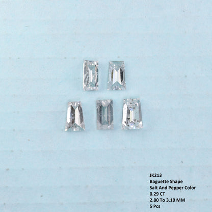 0.29 CT Baguette Cut Salt and Pepper Diamond – Ideal for Engagement Rings | Unique Salt and Pepper Baguette Diamond - JayKrishna Diamond
