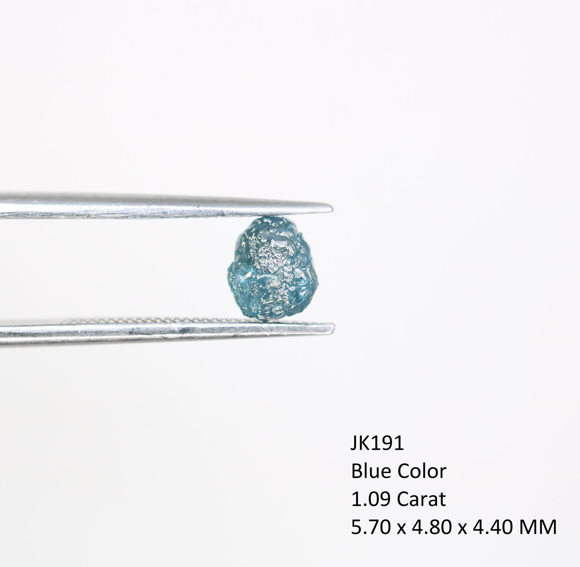 1.09 CT Uncut Rough Blue Diamond For Engagement Ring - JayKrishna Diamond