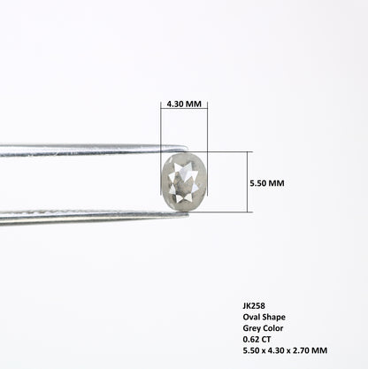 0.62 CT Oval Cut Grey Natural Diamond for a Timeless Engagement Ring: Distinctive Gemstone Jewelry Selection - JayKrishna Diamond