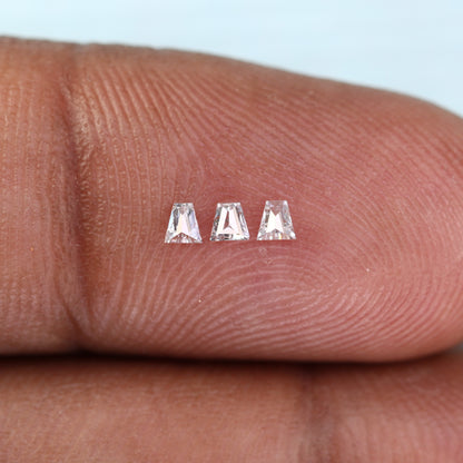 0.11 CT Tapered Cut Salt and Pepper Diamond for Engagements & Custom Jewelry - JayKrishna Diamond