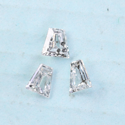 0.11 CT Tapered Cut Salt and Pepper Diamond for Engagements & Custom Jewelry - JayKrishna Diamond
