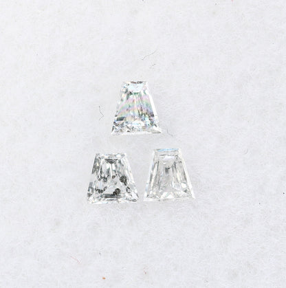 0.11 CT Tapered Cut Salt and Pepper Diamond for Engagements & Custom Jewelry - JayKrishna Diamond