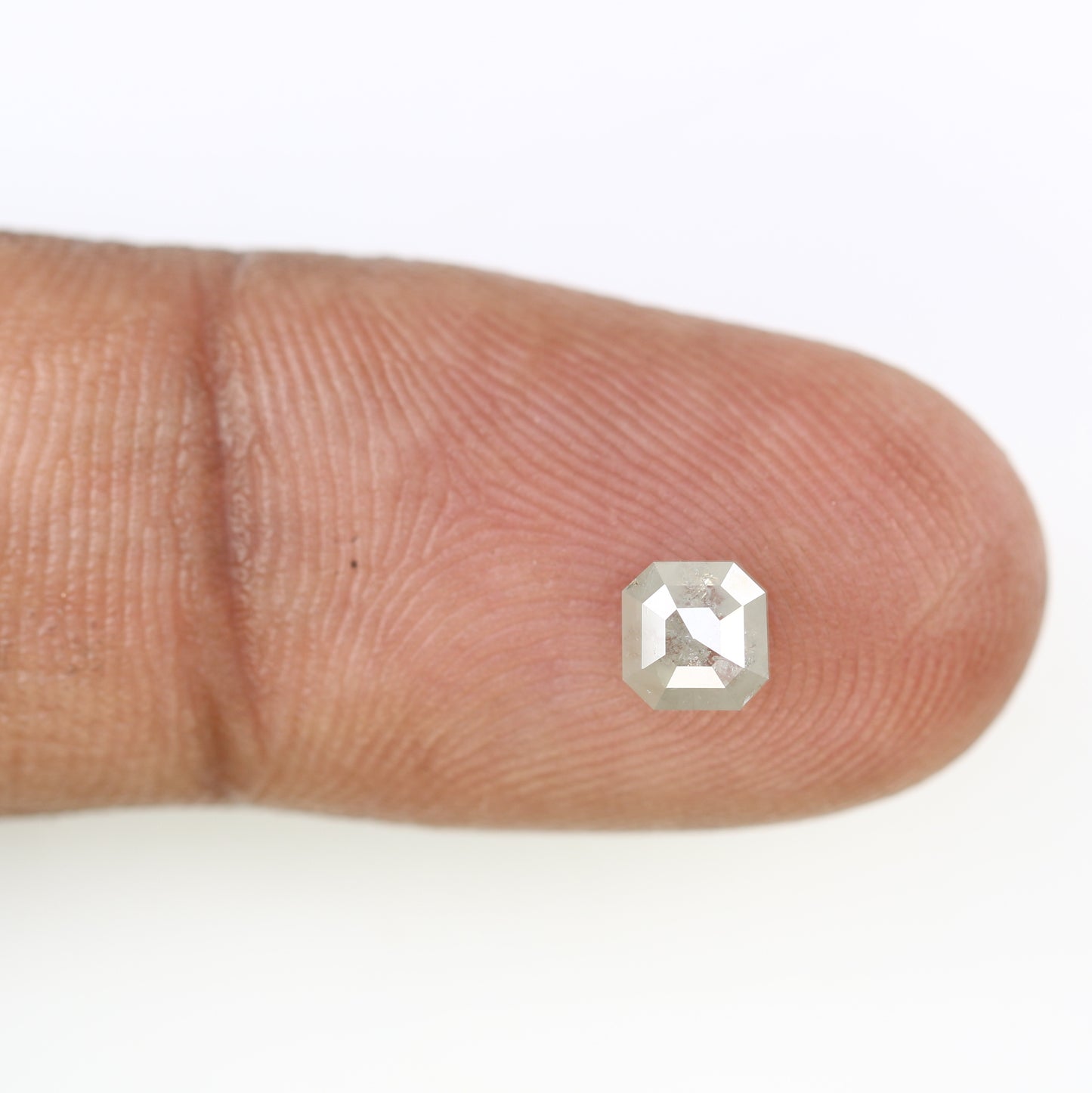 0.66 CT 4.80 MM Grey Emerald Shape Diamond for Engagement Ring - Unique Gemstone for Custom Bridal Jewelry Designs - JayKrishna Diamond