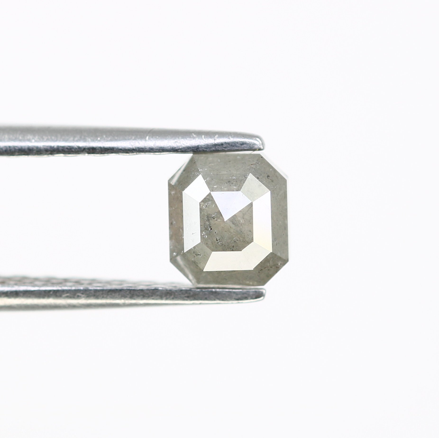 0.76 CT 4.90 MM Natural Loose Emerald Shape Grey Diamond For Engagement Ring - JayKrishna Diamond