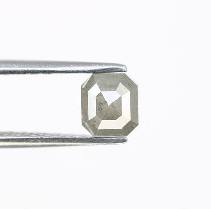 0.76 CT 4.90 MM Natural Loose Emerald Shape Grey Diamond For Engagement Ring - JayKrishna Diamond