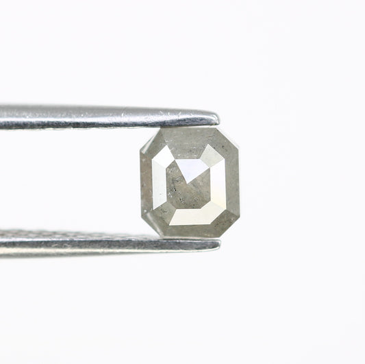 0.76 CT 4.90 MM Natural Loose Emerald Shape Grey Diamond For Engagement Ring - JayKrishna Diamond