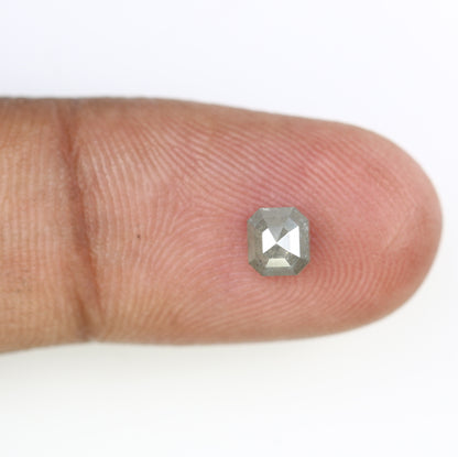 0.76 CT 4.90 MM Natural Loose Emerald Shape Grey Diamond For Engagement Ring - JayKrishna Diamond