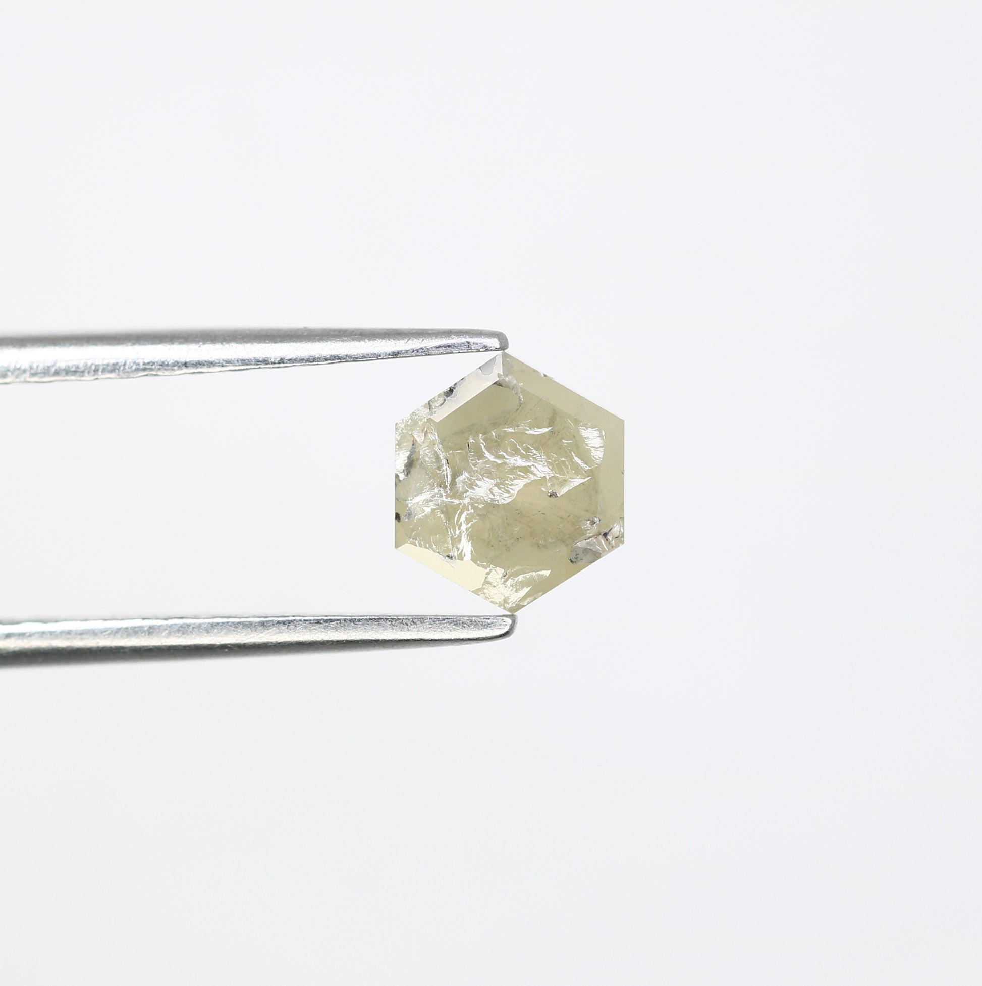 0.71 CT Hexagon Cut Grey Natural Diamond For Engagement Ring - JayKrishna Diamond