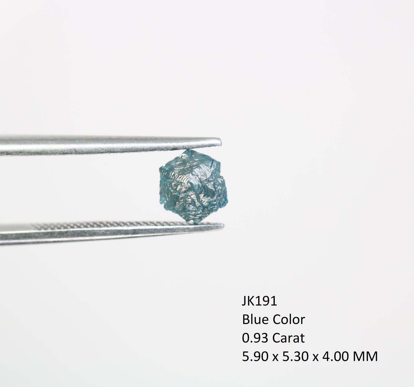 0.93 CT Rough Raw Irregular Cut Blue Diamond For Engagement Ring - JayKrishna Diamond