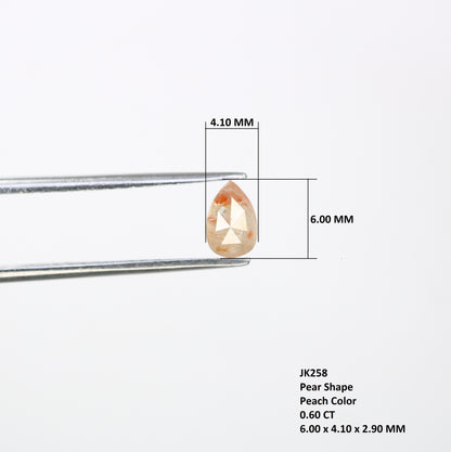 0.60 CT Natural Peach Pear Cut Diamond for a Stunning Engagement Ring: Unique Gemstone Jewelry - JayKrishna Diamond