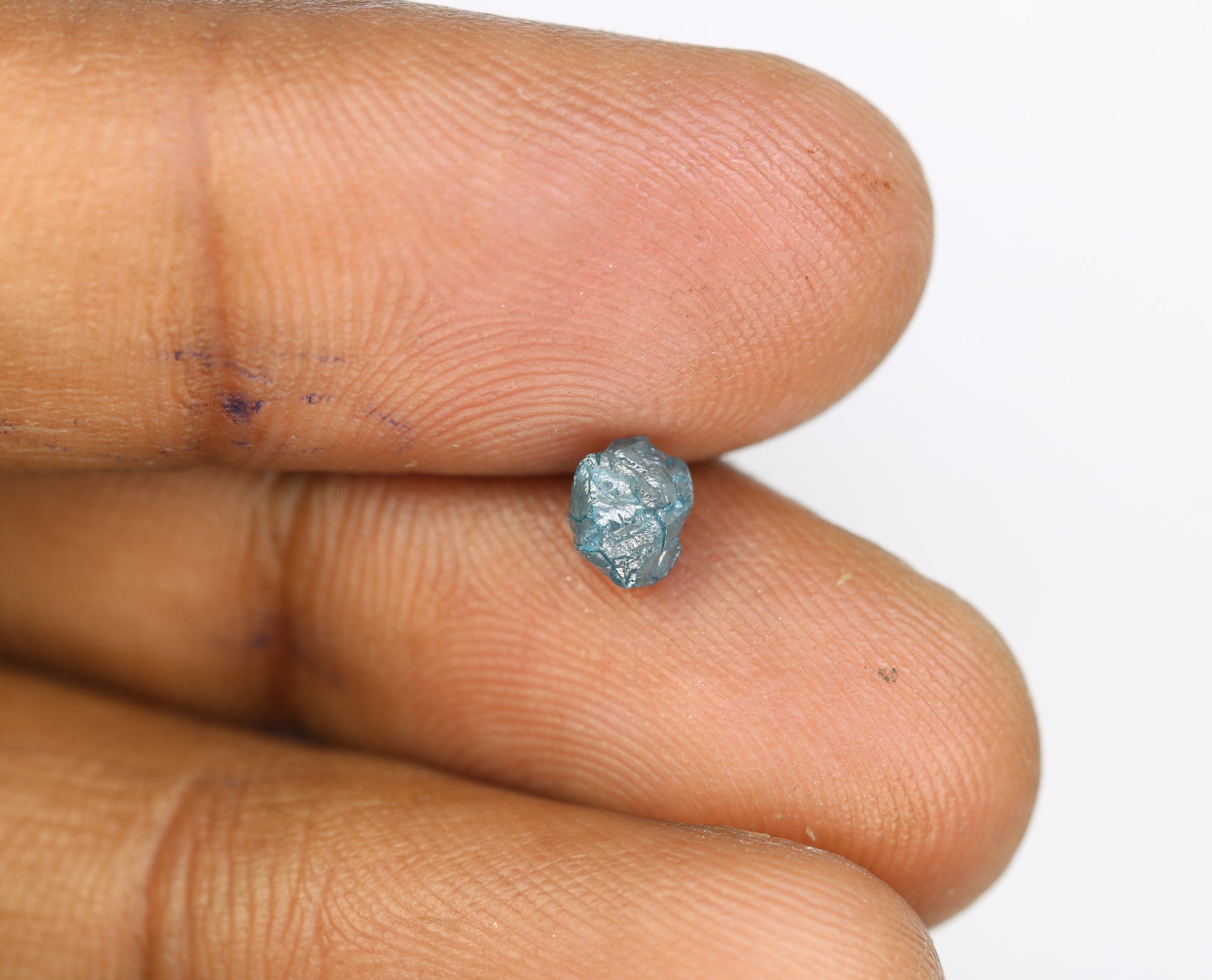 0.93 CT Rough Raw Irregular Cut Blue Diamond For Engagement Ring - JayKrishna Diamond