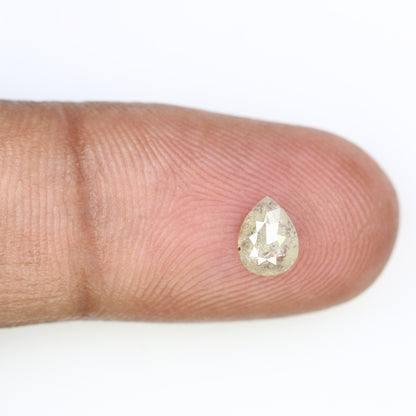 0.66 CT Natural Grey Pear Shaped Loose Diamond for Engagement Ring - Unique Gemstone for Custom Bridal Jewelry Designs - JayKrishna Diamond