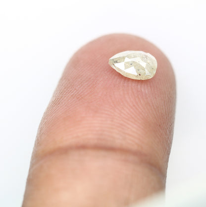 0.66 CT Natural Grey Pear Shaped Loose Diamond for Engagement Ring - Unique Gemstone for Custom Bridal Jewelry Designs - JayKrishna Diamond