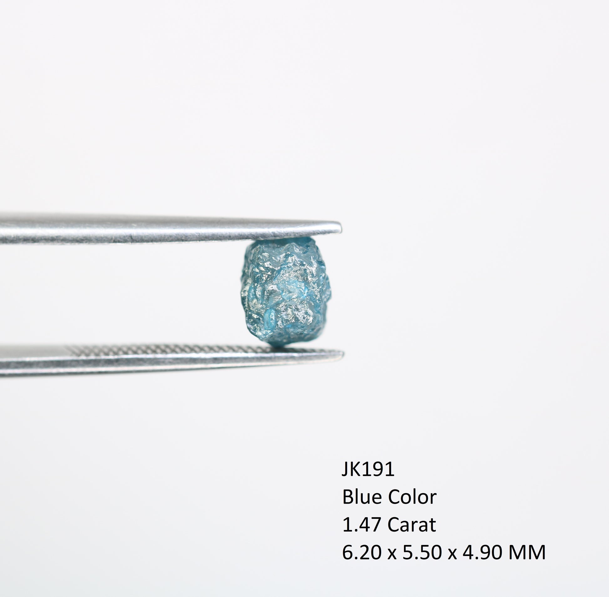 1.47 CT Blue Rough Raw Uncut Diamond For Engagement Ring - JayKrishna Diamond