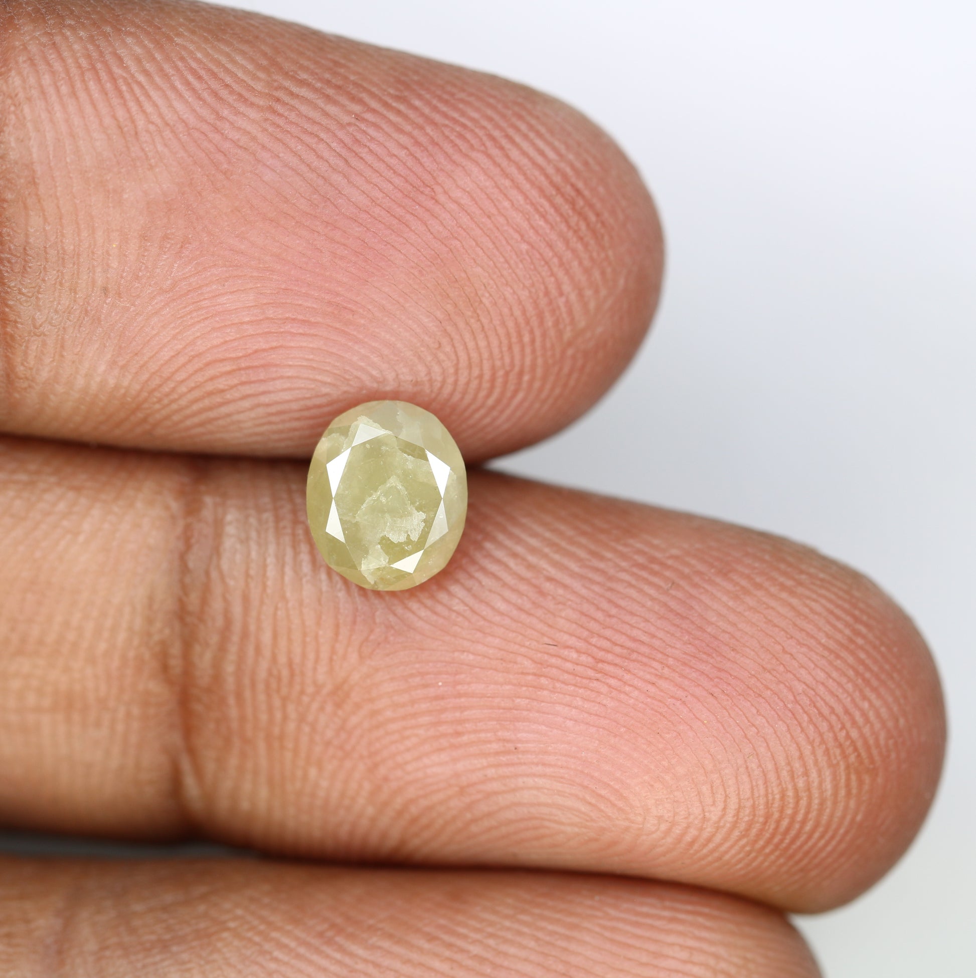 1.34 CT Oval Cut Green Loose Natural Diamond For Engagement Ring - JayKrishna Diamond