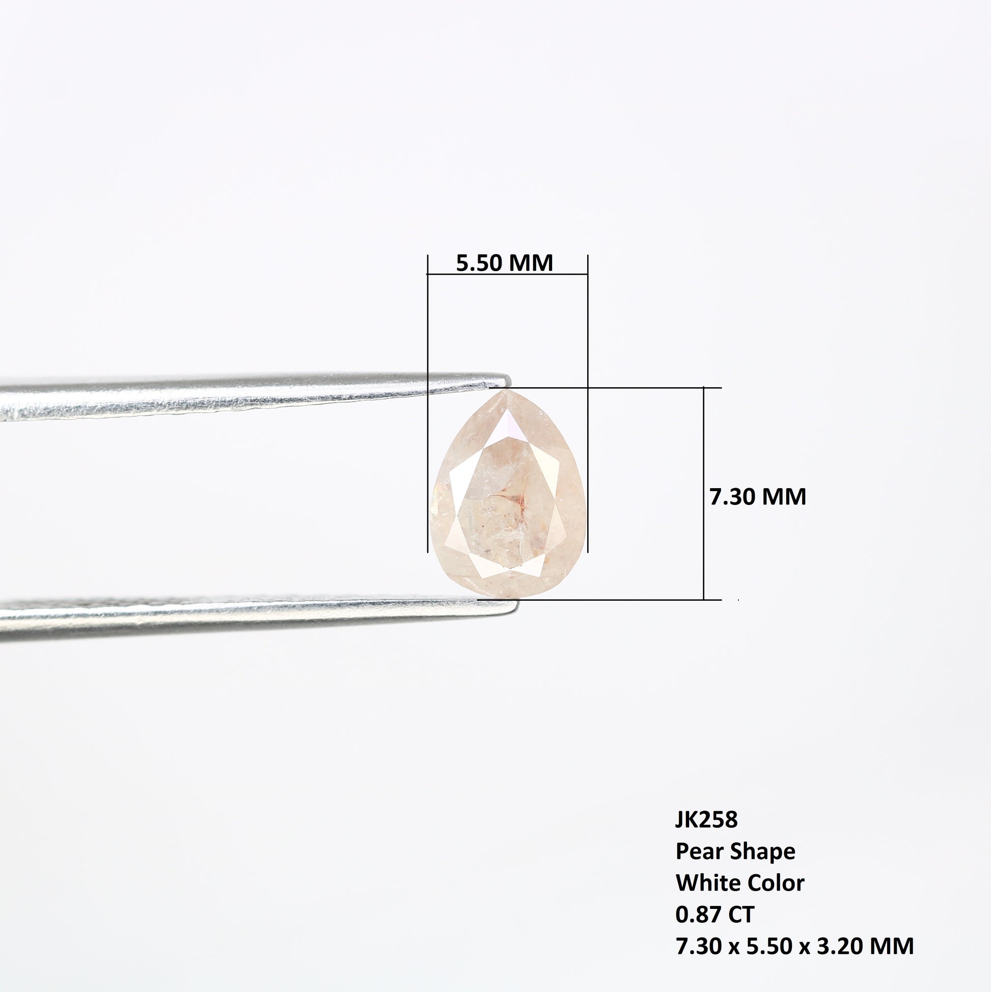 0.87 CT Natural Pear Shape White Diamond For Engagement Ring - JayKrishna Diamond