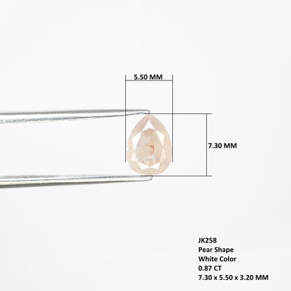 0.87 CT Natural Pear Shape White Diamond For Engagement Ring - JayKrishna Diamond