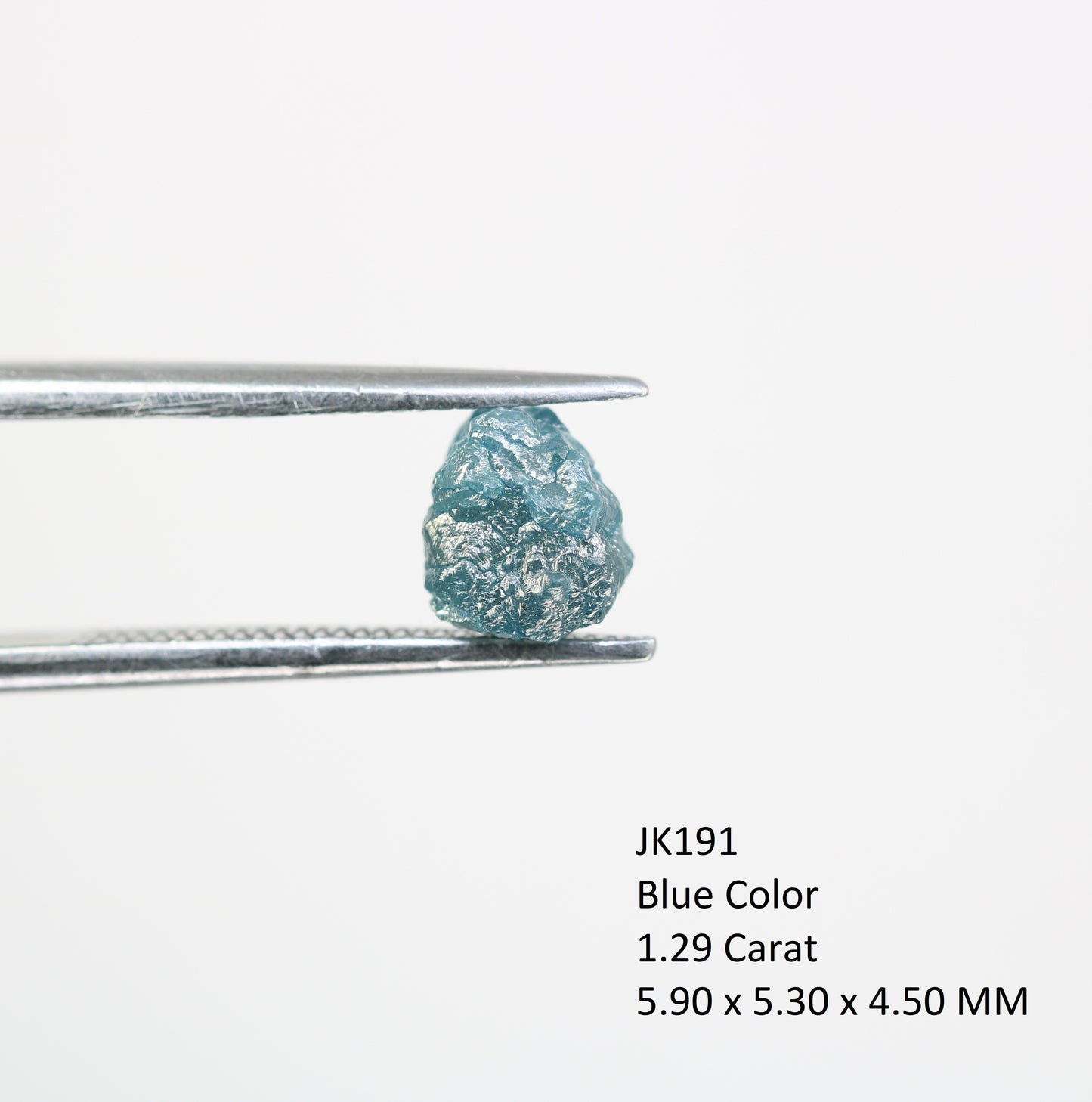 1.29 CT Rough Uncut Blue Diamond For Engagement Ring - JayKrishna Diamond