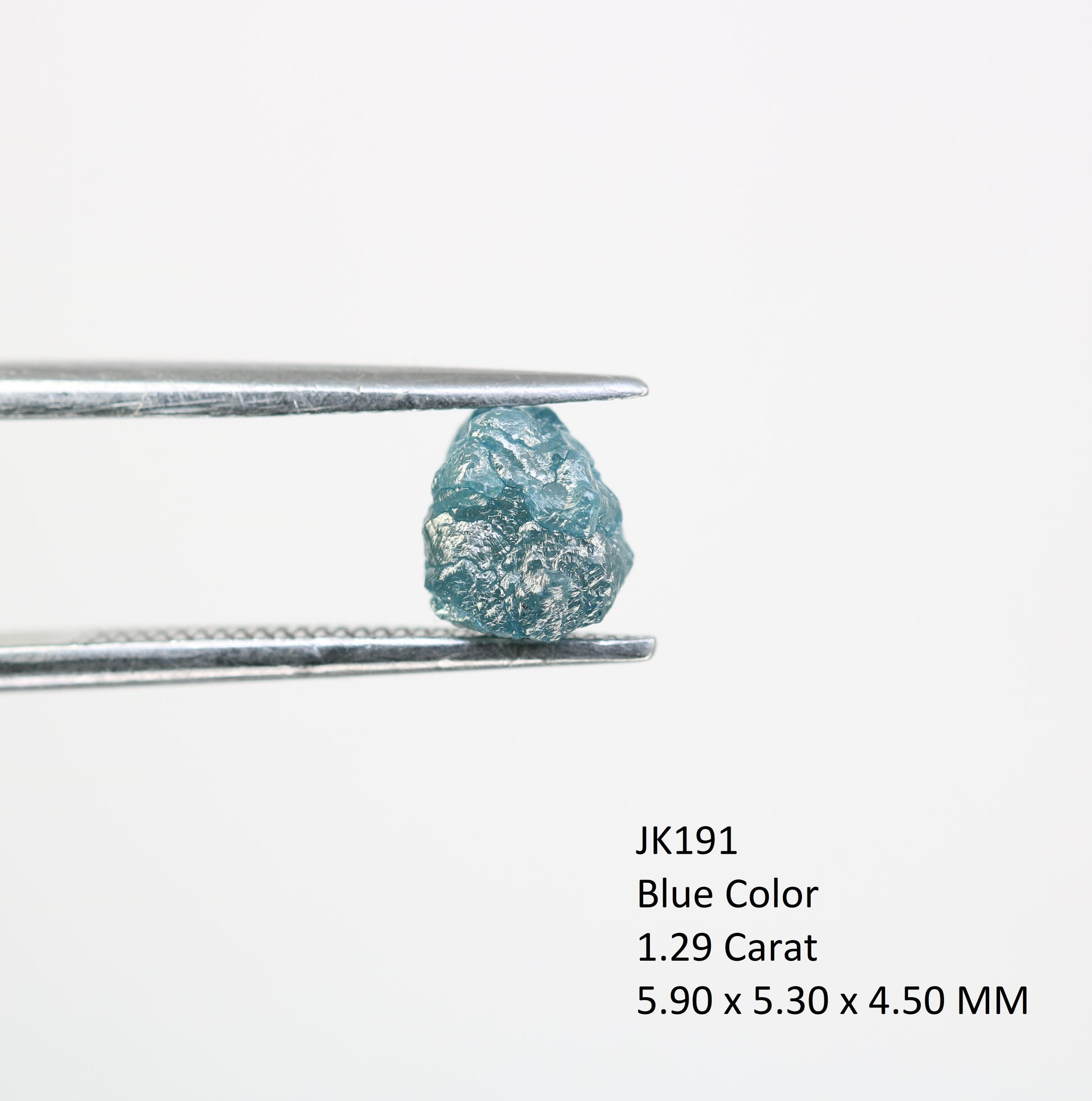 1.29 CT Rough Uncut Blue Diamond For Engagement Ring - JayKrishna Diamond