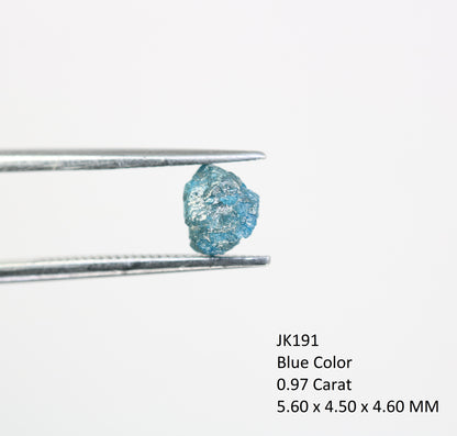 0.97 CT Irregular Cut Rough Raw Blue Diamond For Engagement Ring - JayKrishna Diamond