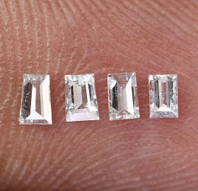 0.22 CT Salt and Pepper Baguette Cut Diamond – Ideal for Engagement Rings - JayKrishna Diamond