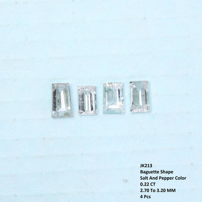 0.22 CT Salt and Pepper Baguette Cut Diamond – Ideal for Engagement Rings - JayKrishna Diamond