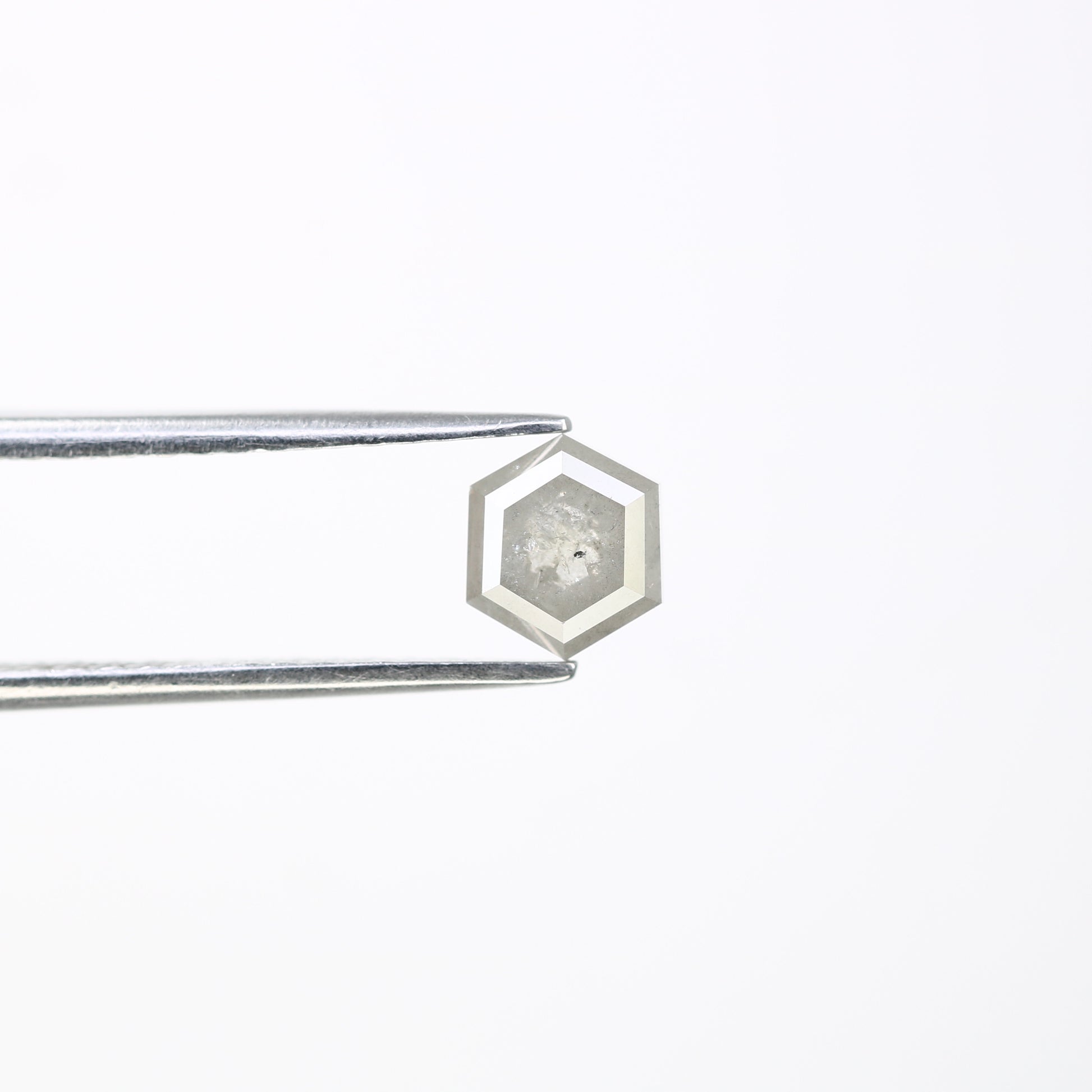 1.40 Carat Hexagon Shape Salt And Pepper Color Loose Diamond For Galaxy Ring - JayKrishna Diamond