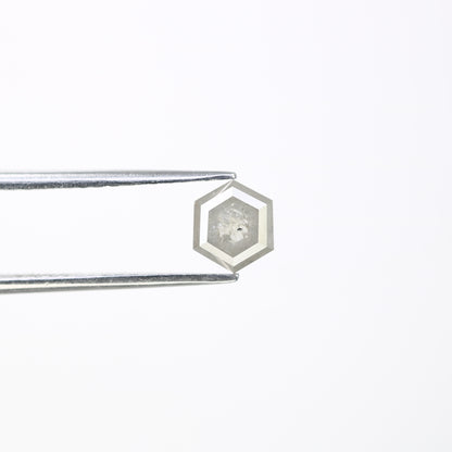 1.40 Carat Hexagon Shape Salt And Pepper Color Loose Diamond For Galaxy Ring - JayKrishna Diamond