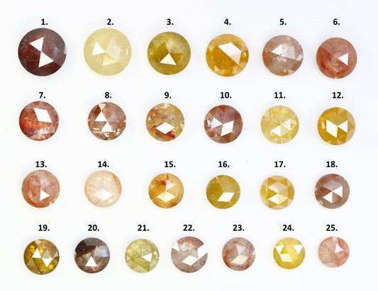 Unique Multicolor Round Rose Cut Diamonds | 0.40 CT - 1.71 CT | Perfect for Jewelry - JayKrishna Diamond