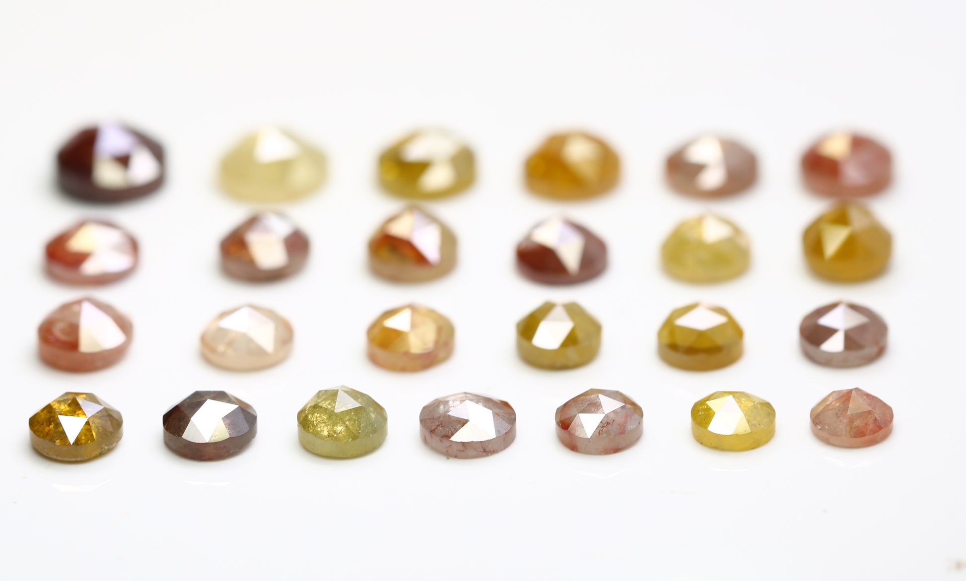 Unique Multicolor Round Rose Cut Diamonds | 0.40 CT - 1.71 CT | Perfect for Jewelry - JayKrishna Diamond