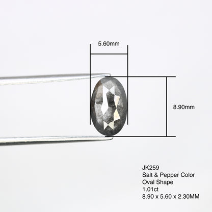 1.01 Carat Loose Oval Shape Natural Salt And Pepper Diamond For Engagement Ring - JayKrishna Diamond