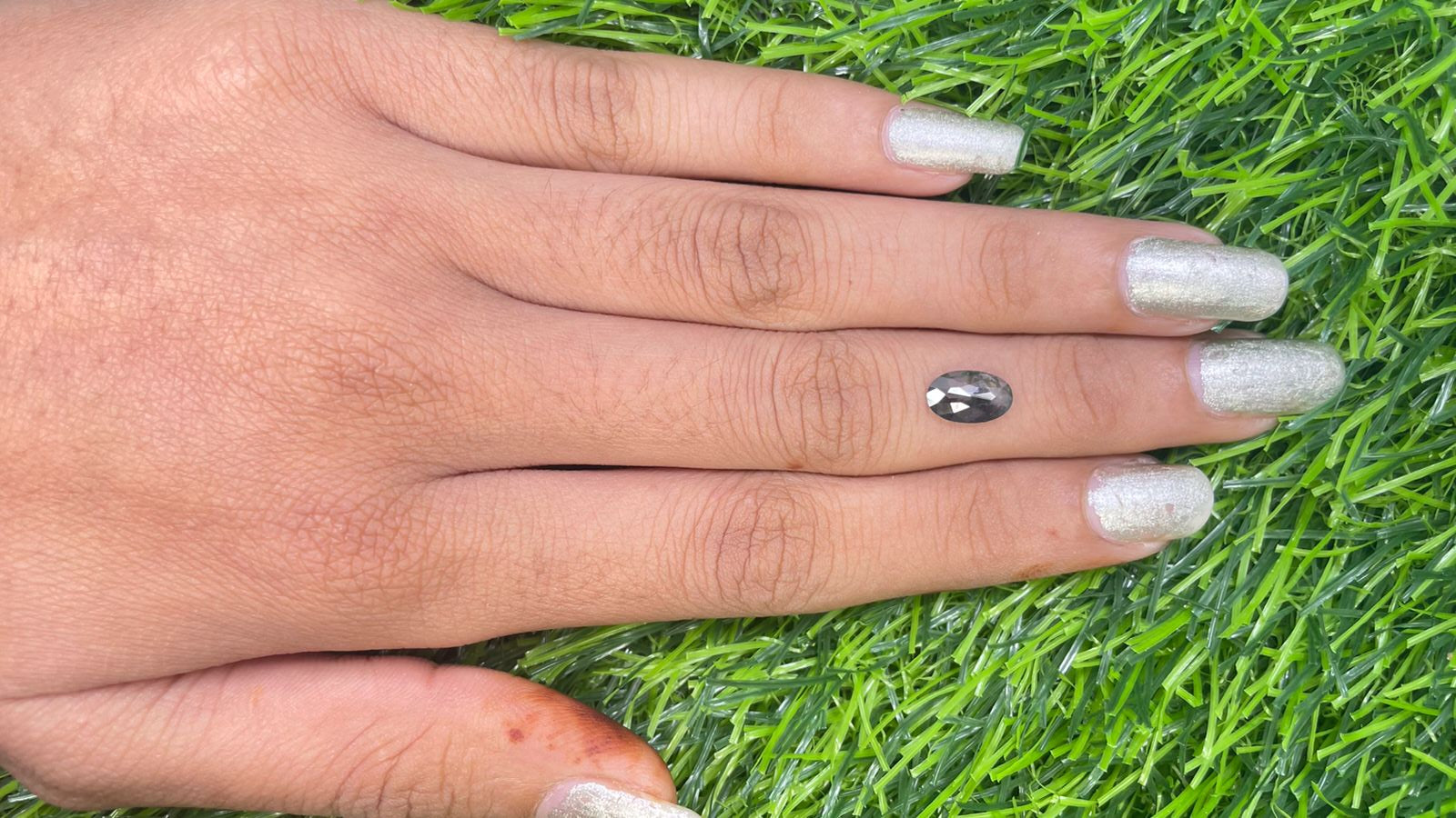 1.01 Carat Loose Oval Shape Natural Salt And Pepper Diamond For Engagement Ring - JayKrishna Diamond
