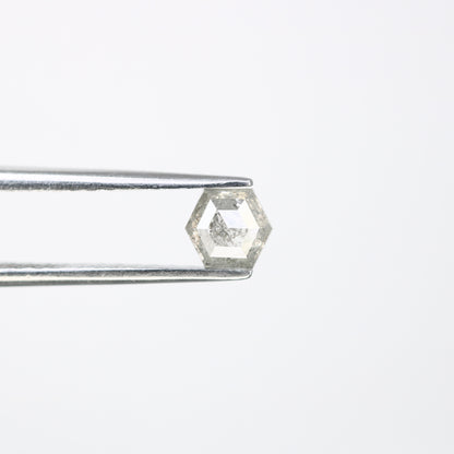 0.56 Carat Hexagon Cut Salt and Pepper Diamond – Unique Loose Gem for Alternative Engagement Rings - JayKrishna Diamond