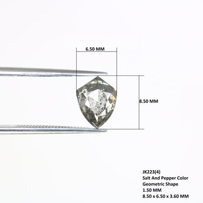 1.50 CT Salt And Pepper Geometric Shaped Diamond For Wedding Ring - JayKrishna Diamond