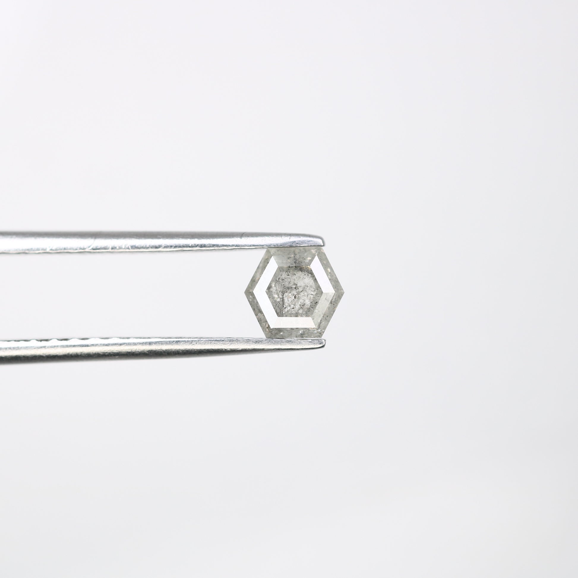 0.56 Carat Hexagon Cut Salt and Pepper Diamond – Unique Loose Gem for Alternative Engagement Rings - JayKrishna Diamond