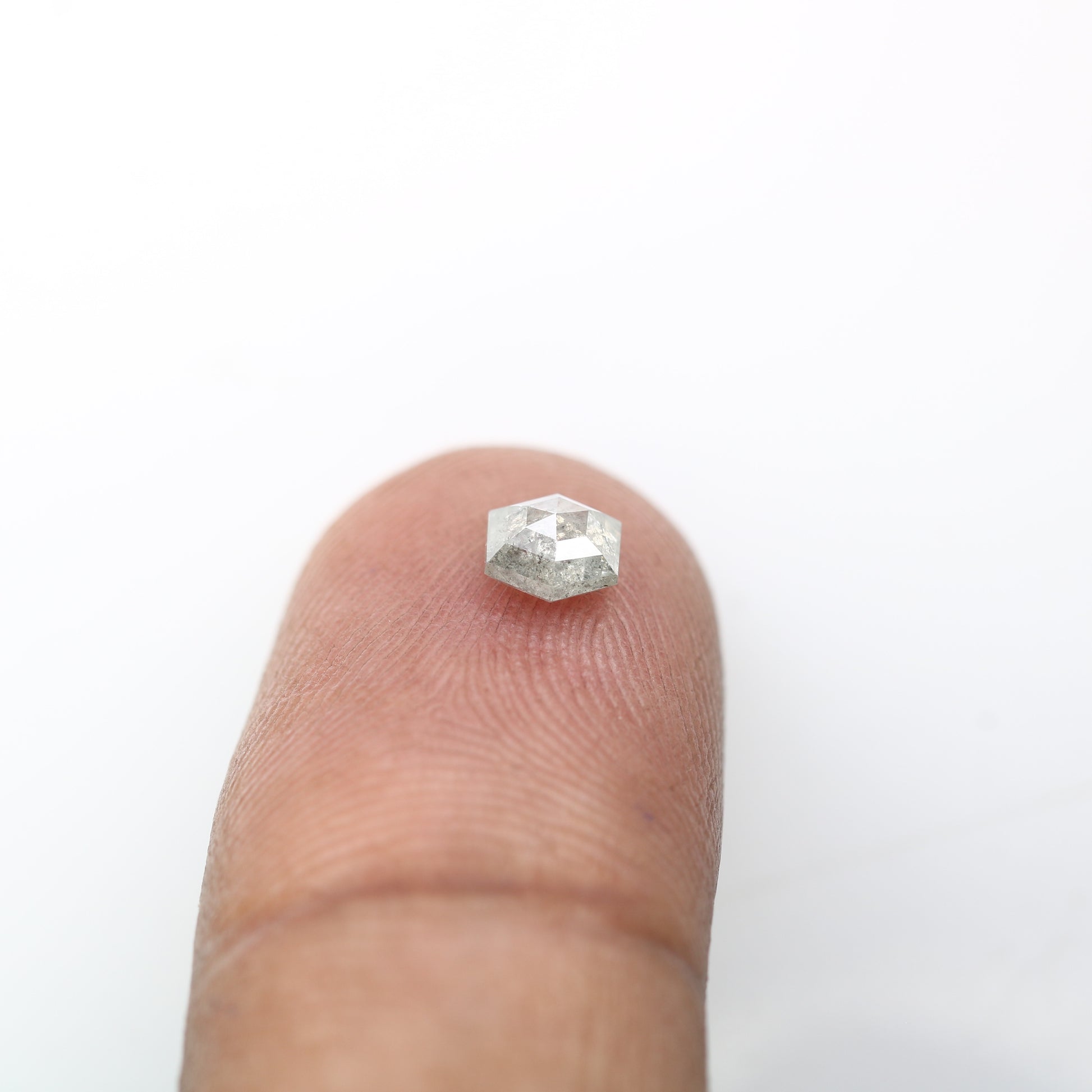 0.56 Carat Hexagon Cut Salt and Pepper Diamond – Unique Loose Gem for Alternative Engagement Rings - JayKrishna Diamond
