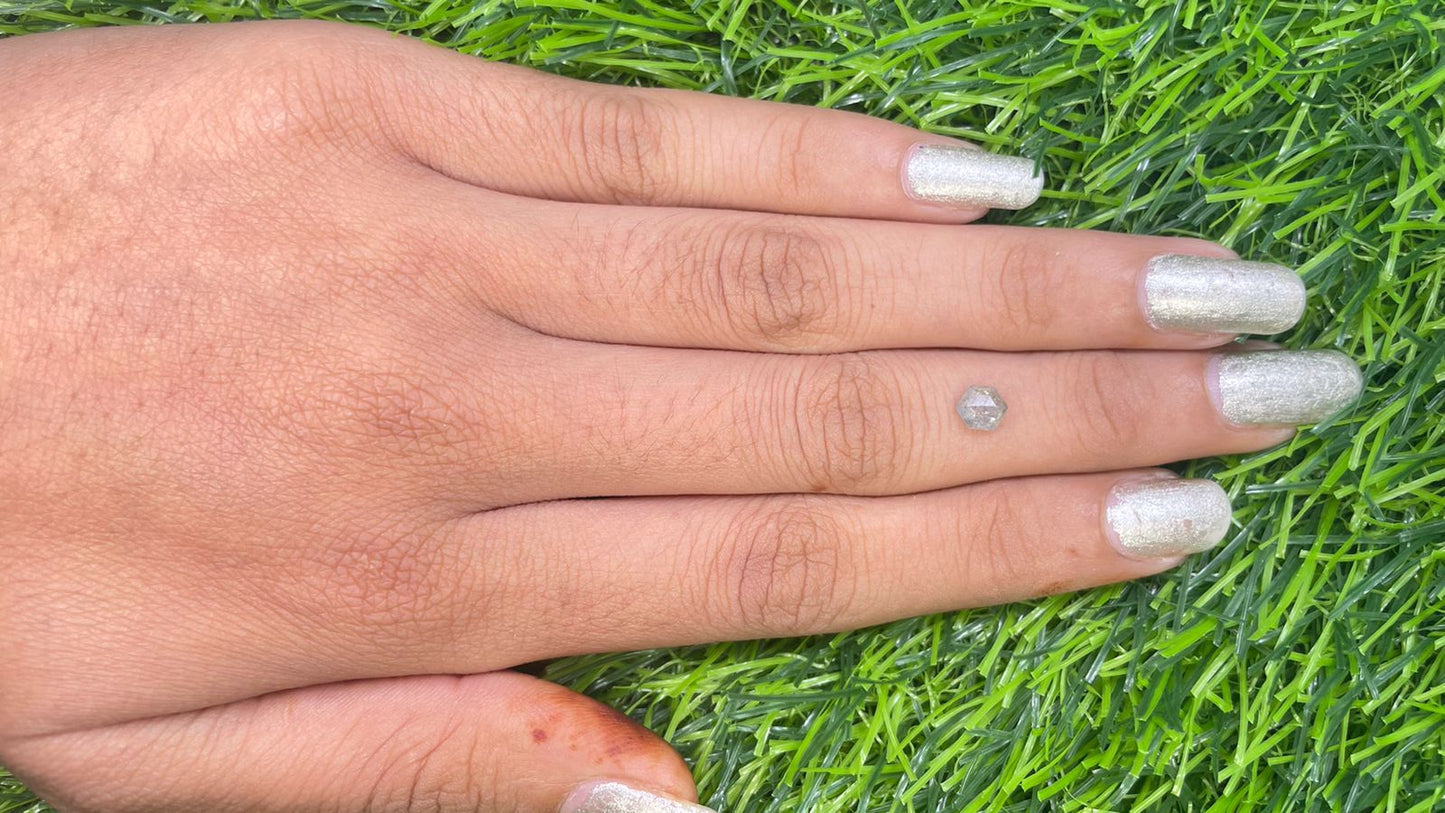 0.56 Carat Hexagon Cut Salt and Pepper Diamond – Unique Loose Gem for Alternative Engagement Rings - JayKrishna Diamond