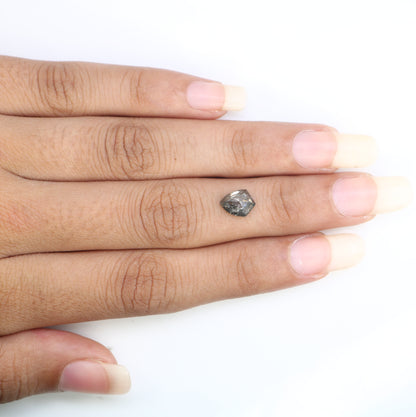 1.50 CT Salt And Pepper Geometric Shaped Diamond For Wedding Ring - JayKrishna Diamond