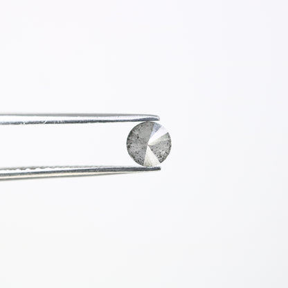 0.61 Carat 4.8MM Loose Salt and Pepper Round Brilliant Cut Diamond: Natural Grey Diamond for Elegant Engagement Rings - JayKrishna Diamond