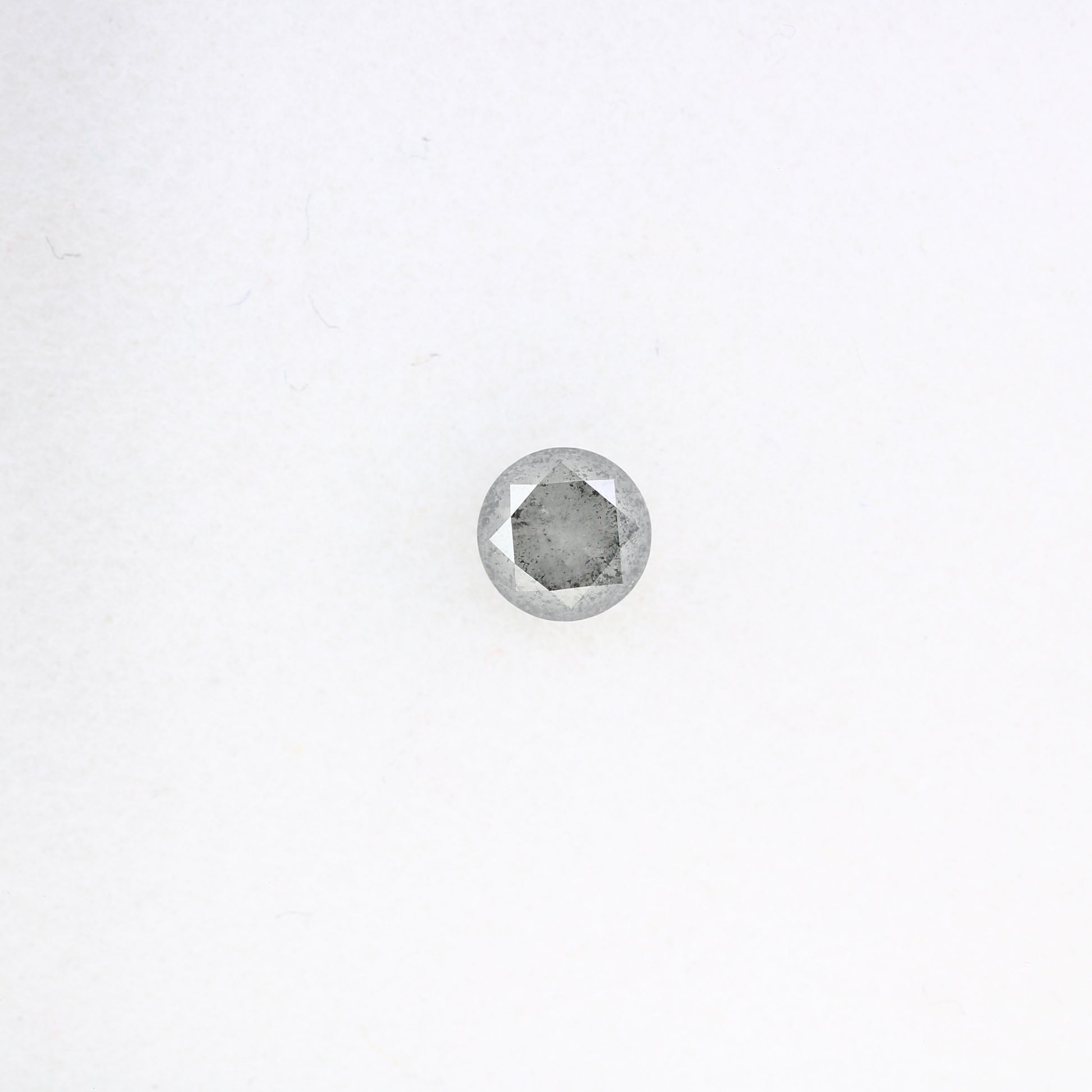 0.61 Carat 4.8MM Loose Salt and Pepper Round Brilliant Cut Diamond: Natural Grey Diamond for Elegant Engagement Rings - JayKrishna Diamond