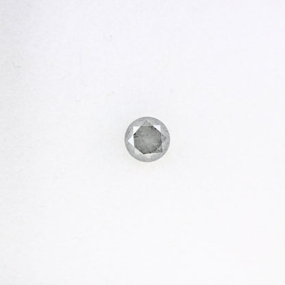 0.61 Carat 4.8MM Loose Salt and Pepper Round Brilliant Cut Diamond: Natural Grey Diamond for Elegant Engagement Rings - JayKrishna Diamond