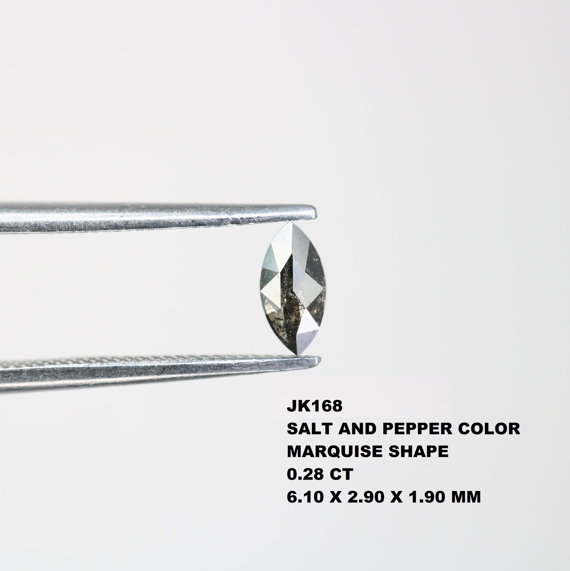 0.28 CT Salt and Pepper Marquise Shape Natural Diamond – Ideal for Engagement Rings | Distinctive Salt and Pepper Marquise Diamond - JayKrishna Diamond