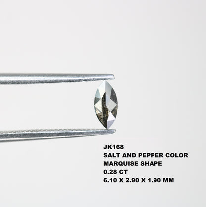 0.28 CT Salt and Pepper Marquise Shape Natural Diamond – Ideal for Engagement Rings | Distinctive Salt and Pepper Marquise Diamond - JayKrishna Diamond