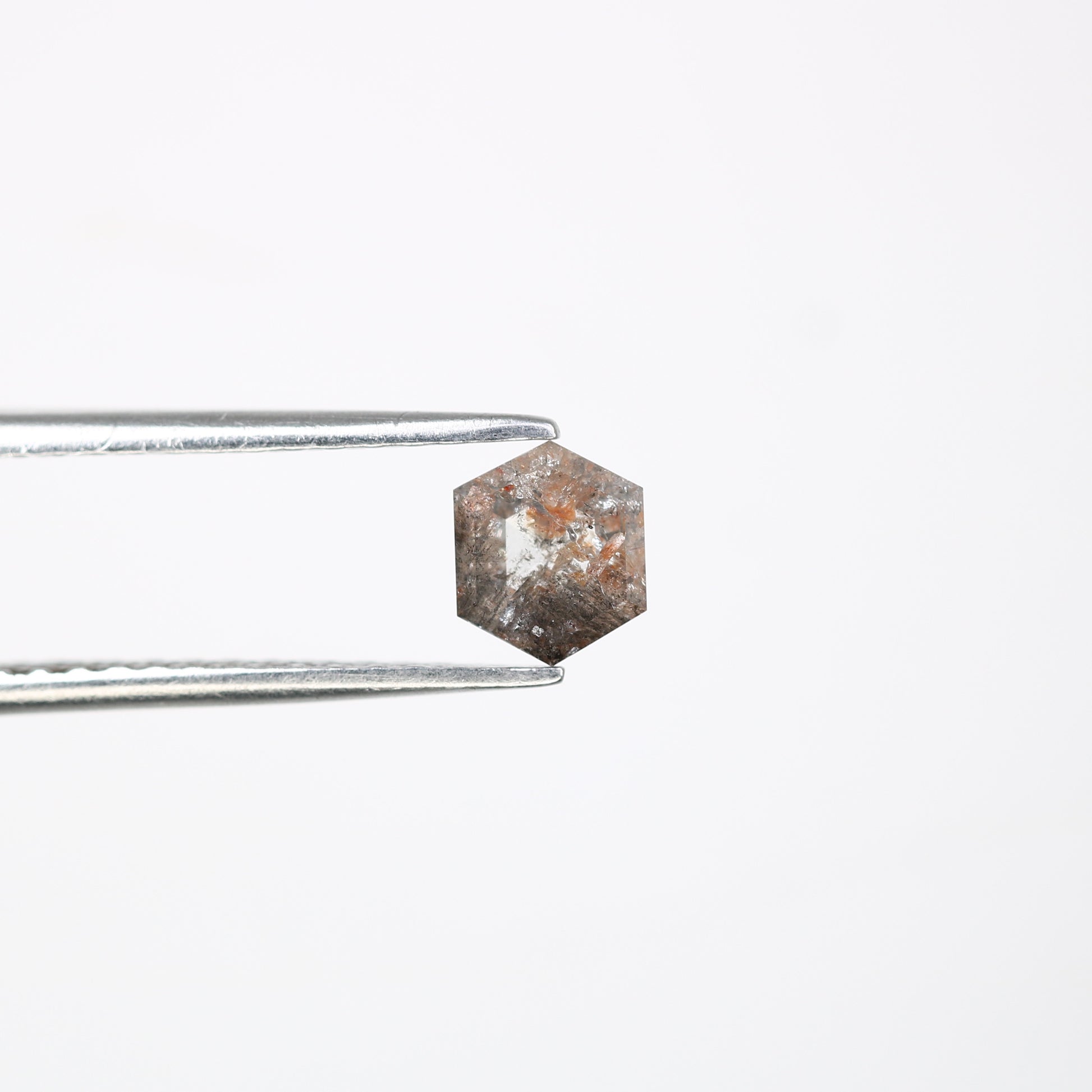 0.71 Carat Hexagon Shape Salt And Pepper Loose Diamond For Wedding Ring - JayKrishna Diamond