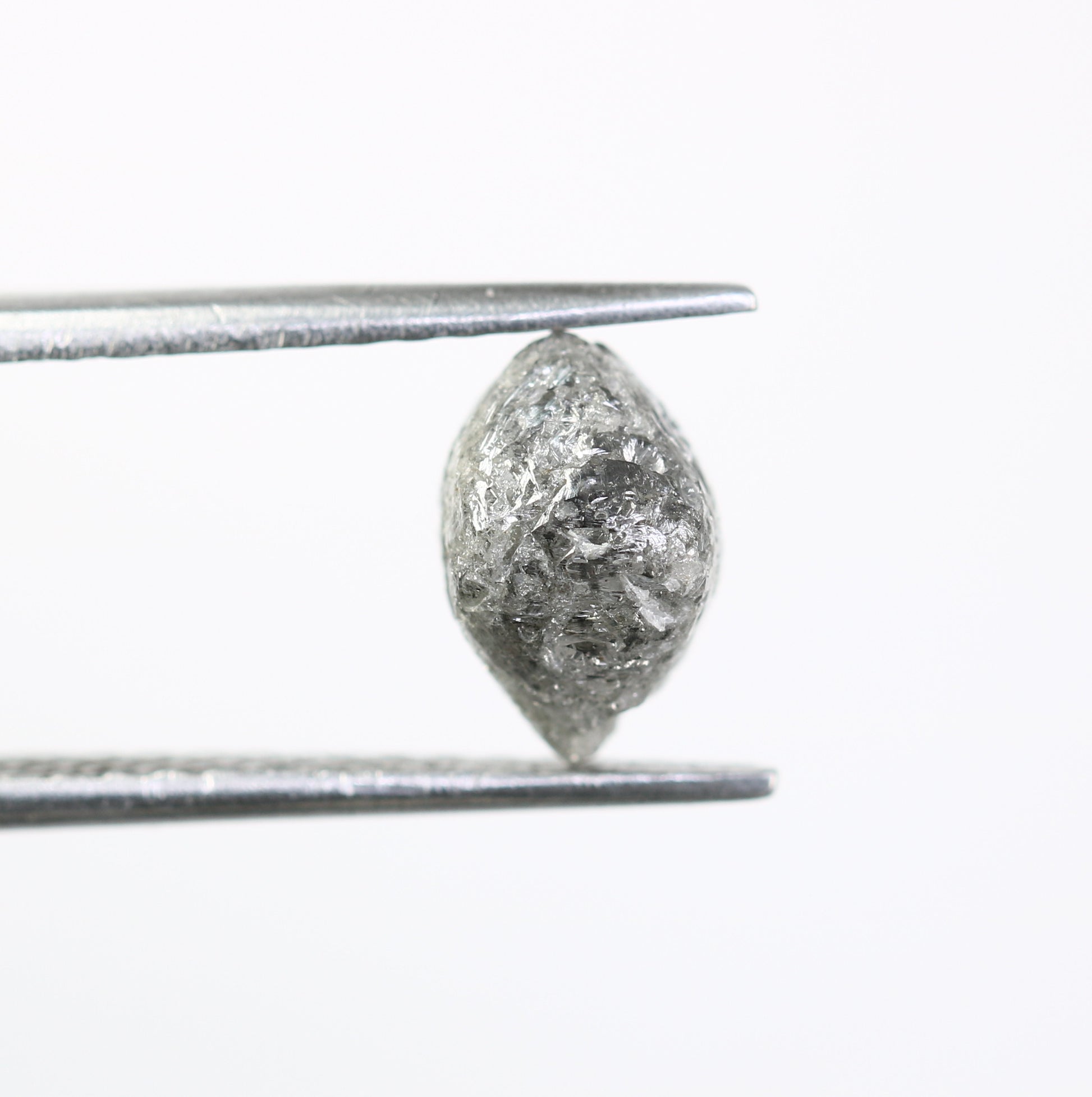 3.02 CT Rough Raw Uncut Salt And Pepper Diamond For Engagement Ring - JayKrishna Diamond