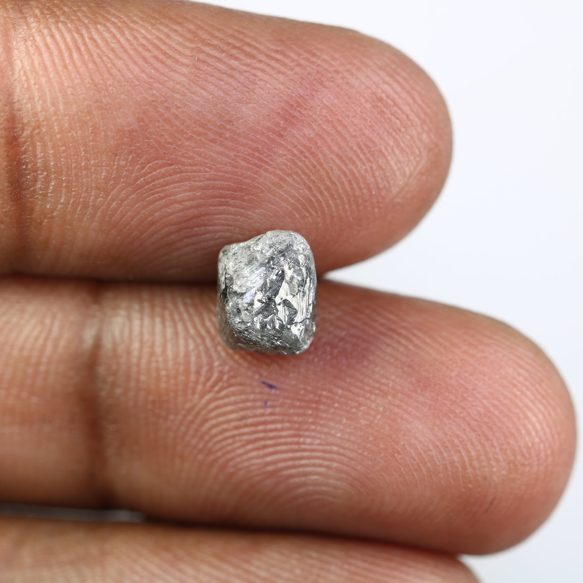 2.77 CT Salt And Pepper Raw Uncut Rough Diamond For Engagement Ring - JayKrishna Diamond