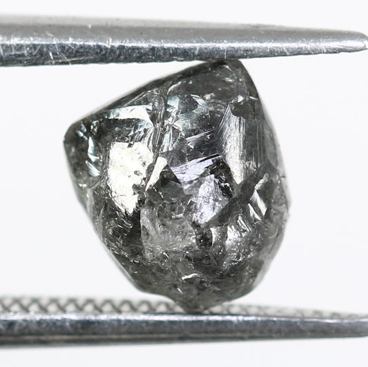 1.99 CT Irregular Cut Raw Salt And Pepper Rough Diamond For Engagement Ring - JayKrishna Diamond