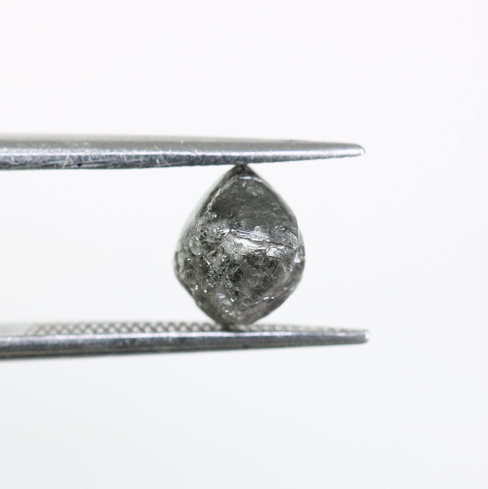 1.99 CT Irregular Cut Raw Salt And Pepper Rough Diamond For Engagement Ring - JayKrishna Diamond