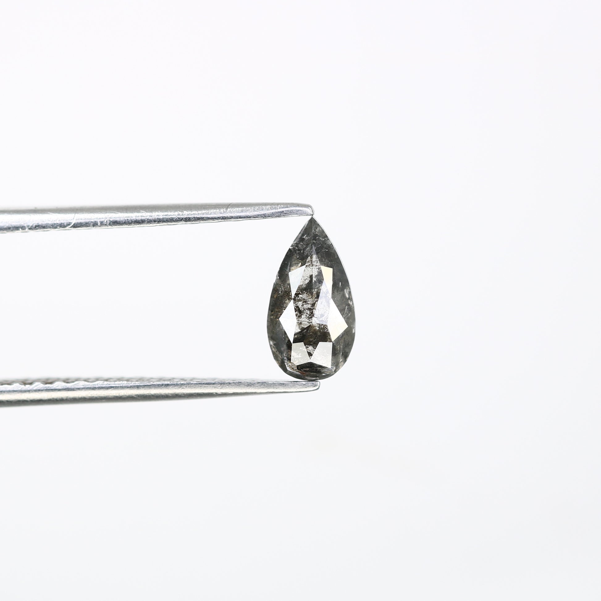 0.57 Carat Pear-Shaped Salt and Pepper Diamond – Unique Loose Gem for Artisan Engagement Rings - JayKrishna Diamond